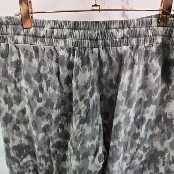 Anthropologie Pants Womens Medium Gray High Jogger Tencel Leopard Cloth Stone - Picture 6 of 11